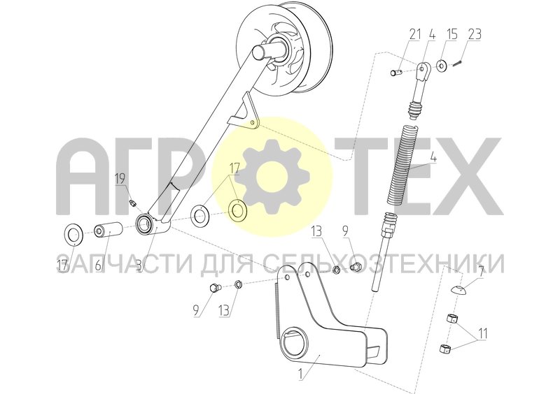 Механизм натяжной (101.01.10.330) (№7 на схеме)